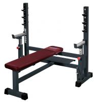 Скамейка для жима горизонтальная со страховочными ловушками Interatletik Gym ST304.1