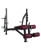 Олимпийская скамья с отрицательным наклоном KRAFT Fitness BASE KFODB